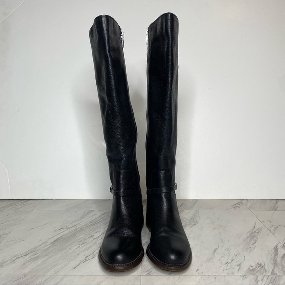 Franco Sarto Haylie Black Leather Tall Boot 6 1/2 - Picture 2 of 14